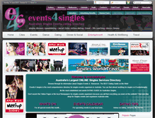 Tablet Screenshot of events4singles.com