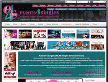 Tablet Screenshot of events4singles.com.au